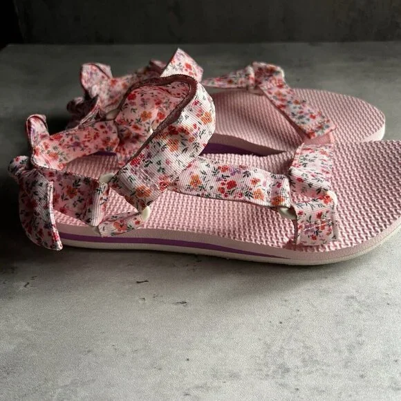 Time And Tru Cushion Sole Women’s Floral Strappy Slip On  Sandals Size 7 - Picture 5 of 15